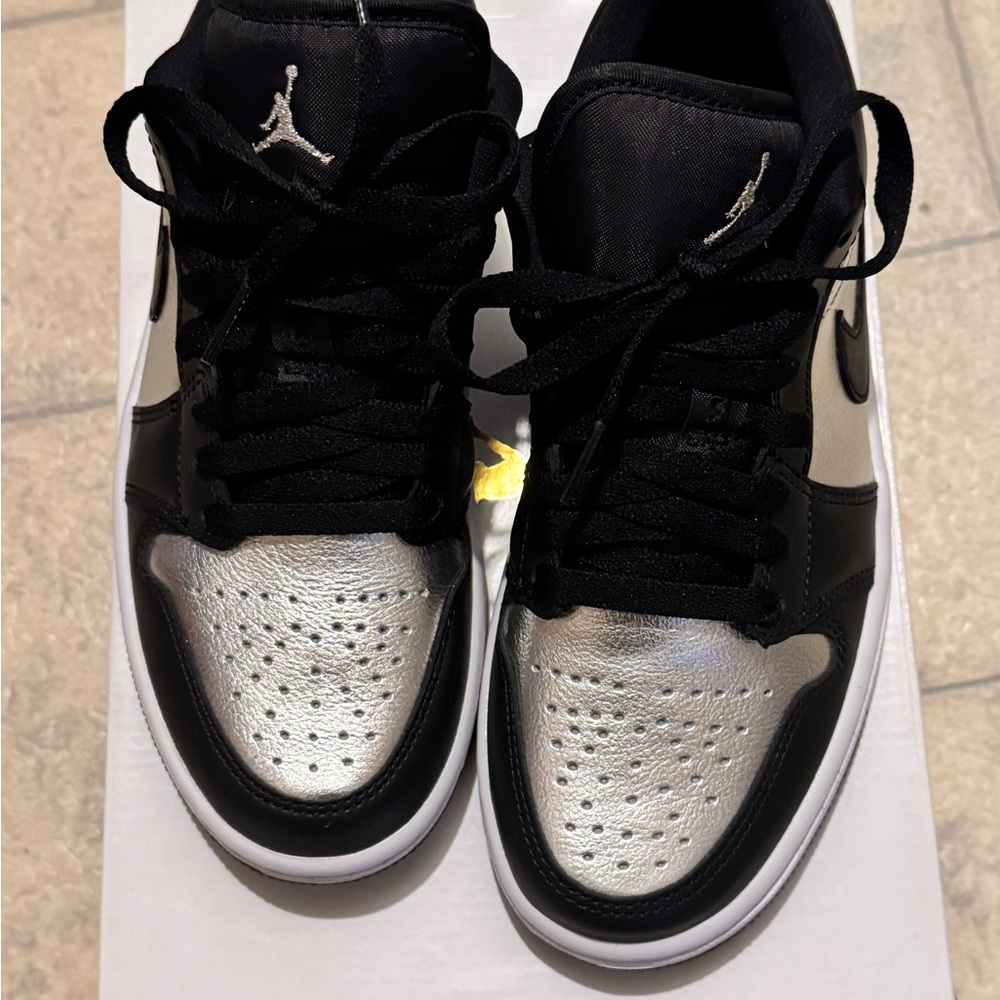 Nike Air Jordan Low SE in Black and Metallic Silver